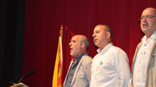 L'acte institucional de l'11 de setembre de 2015 va ser unitari i v ainlcoure la col·locació de l'estelada a Can Trinxeria