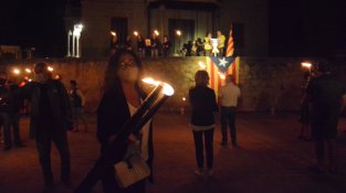 La concentració de Torxes per la Independència obre els actes de la Diada a Cassà