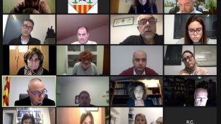 Imatge del ple d'aquest vespre (foto: twitter Ajuntament de Cassà)