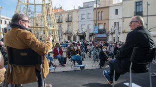 Àngel Madrià i Joan Carles Codolà, en un moment de la presentació del llibre