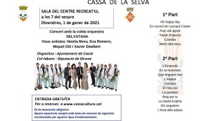 L'Orquestra Selvatana oferirà per Cap d'Any un concert a la Sala Centre Recreatiu