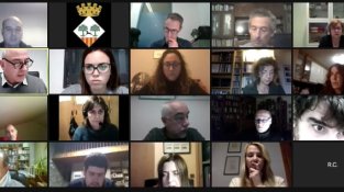 Una imatge de la sessió telemàtica del ple del mes de gener