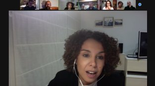 Laia Cañigueral va intervenir en aquest miting telemàtic