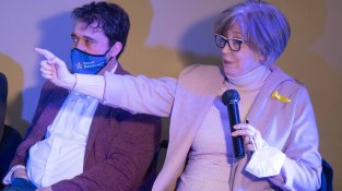 Irene Rigau i David Bonvehí, en l'acte celebrat avui a Cassà