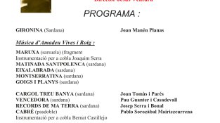 Diumenge, concert de la cobla Ciutat de Girona, al Parc de l'Estació