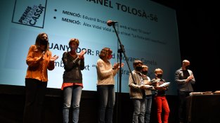Grup de guanyadors del premis Manel Tolosà