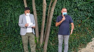 Àngel Teixidor i Robert Mundet, durant la presentació del Foment