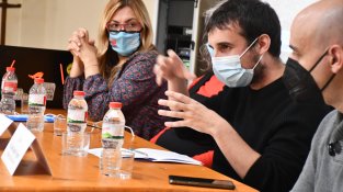 Xavier Niell, presentant el cicle de xerrades que s'ha encetat aquest migdia
