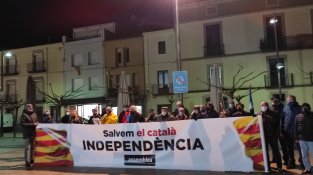 La concentració setmanal de l'ANC reclama la defensa del català