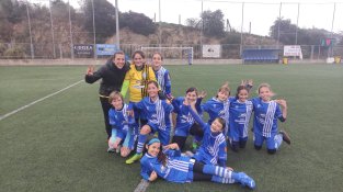 L'equip aleví femení de la UD Cassà