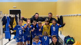 Celebració de l'equip benjamí A