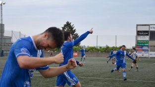 Celebració del segon gol del matx