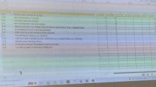 Quadre amb les propostes seleccionades