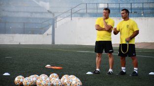 Javi Salamero i Sergi Torres, equip tècnic del primer equip de la UD Cassà