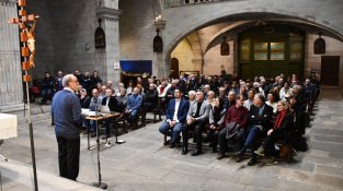 Eduard Mestres, president del GREC, en la presentació del treball