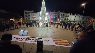 La pancarta pel català ha presidit la trobada d'avui