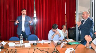 Pau Presas, amb la vara d'alcalde