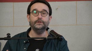 Lluís Sales Favà, doctor en història, durant la xerrada d'aquest migdia