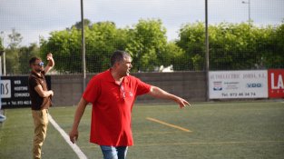 Jordi Juanola, en el partit d'aquesta tarda