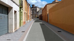 Imatge de la projecció del resultat al carrer Molí