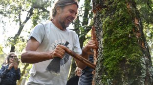 La pela del suro i l'esmorzar a bosc obren el diumenge de la Fira del Tap