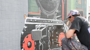 L'artista, en acció