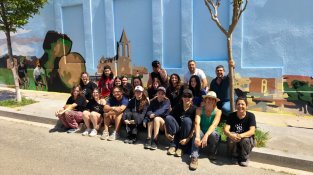 Cassà incorpora el novè mural de la mà dels alumnes de l'Escola d'Art d'Olot