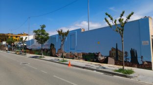 Cassà incorpora el novè mural de la mà dels alumnes de l'Escola d'Art d'Olot