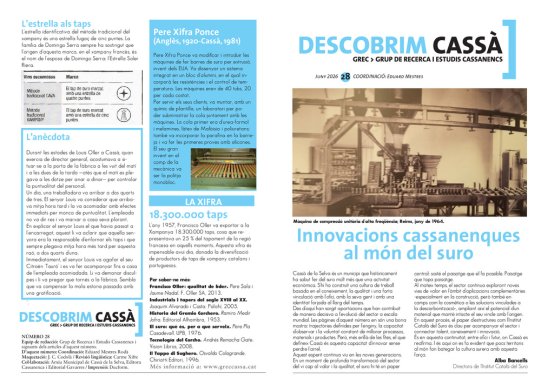Descobrim núm 28. Innovacions món del suro