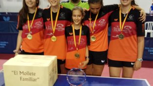 El Tecnical -TT Cassà, campíó d'Espanya infantil femení de tenis taula