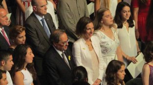 Ion Martí situat dues files enrere del president Quim Torra