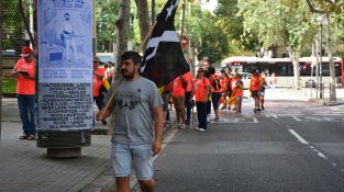 Cassanencs dirigint-se a la manifestació de la tarda a Barcelona