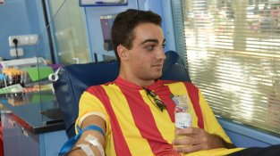 Robert Bou, Hereu de Cassà, va passar pel bus de la donació