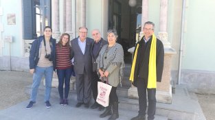 Visita de l'alcalde de Marull a Cassà, el febrer del 2019