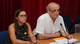 Carla Matilla i Martí Vallès, mesa d'edat del ple d'aquest migdia