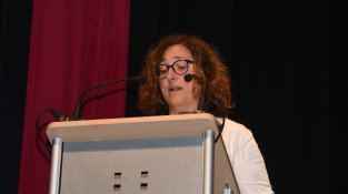La nova regidora d'esports Loures Martin, durant l'a Gala