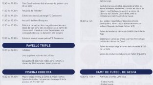 El programa d'actes del dia 15 de desembre a Cassà