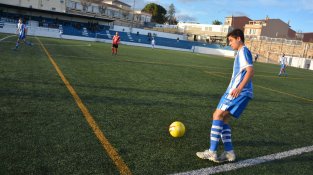 Diversos moments del partit d'questa tarda