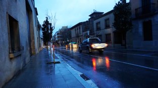 La carretrea, a les fosques aquest matí
