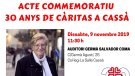 Dissabte, acte commemoratiu dels 30 anys de Càritas Cassà