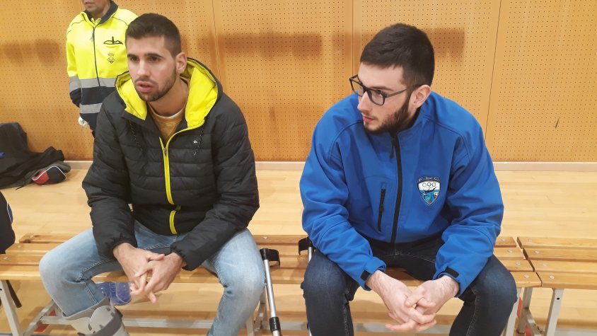 Èric Jimenez i Eduard Miquel, jugadors de baixa del sènior masculí de bàsquet del Foment