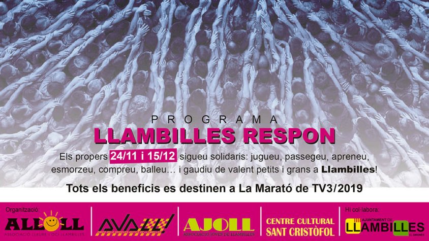 Llambilles comença aquest diumenge les activitats de suport a la marató de TV3