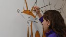 Mural a la Sala Galà amb motiu del Dia Internacional de les Ciutats Educadores