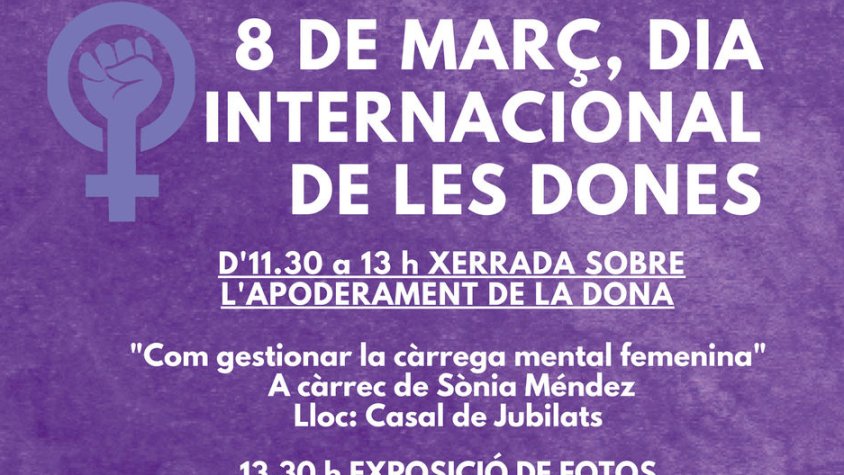 Jornada feminista a Cassà de la Selva el diumenge 8 de març