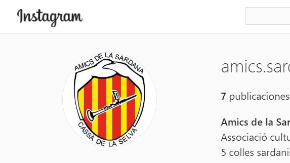 Amics de la Sardana, a Instagram
