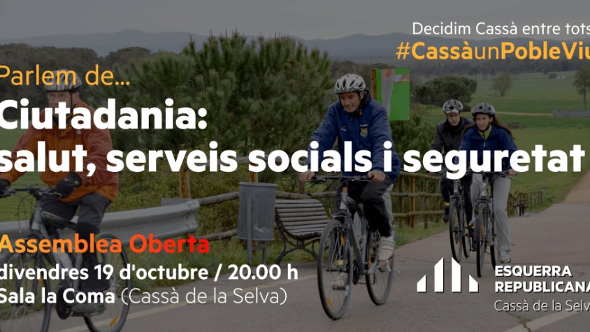 ERC convoca una assemblea oberta per parlar sobre ciutadania: salut, serveis socials i seguretat