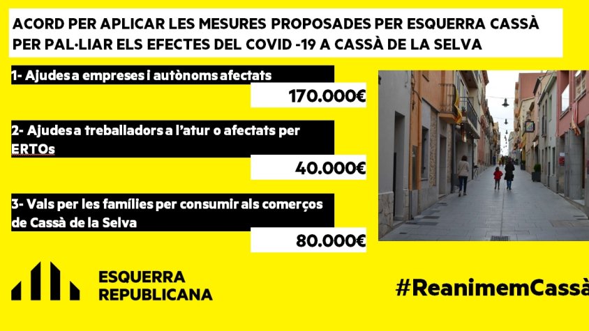 Esquerra valora positivament que el ple de dijous que ve aprovi mesures contra la Covid-19 