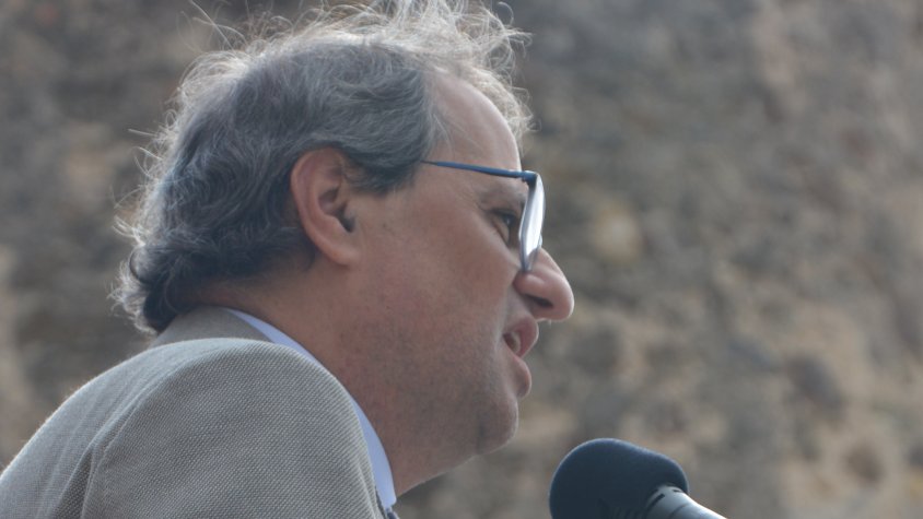 El president inhabilitat, en un acte a les comarques gironines
