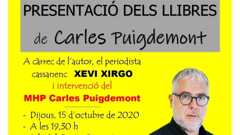 Dijous que ve, presentació dels libres de Carles Puigdemont