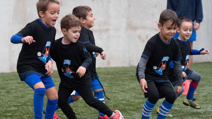 Primer entrenament amb la nova mascota